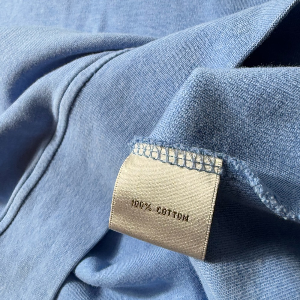 Peter Millar Bundle Blue 1/4 Zip Pullover Sweater Mens Medium Cotton Golf Preppy - Picture 13 of 15